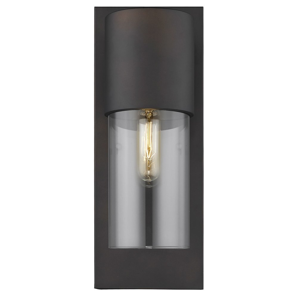 16" Metal and Glass Flush Mounted Sconce