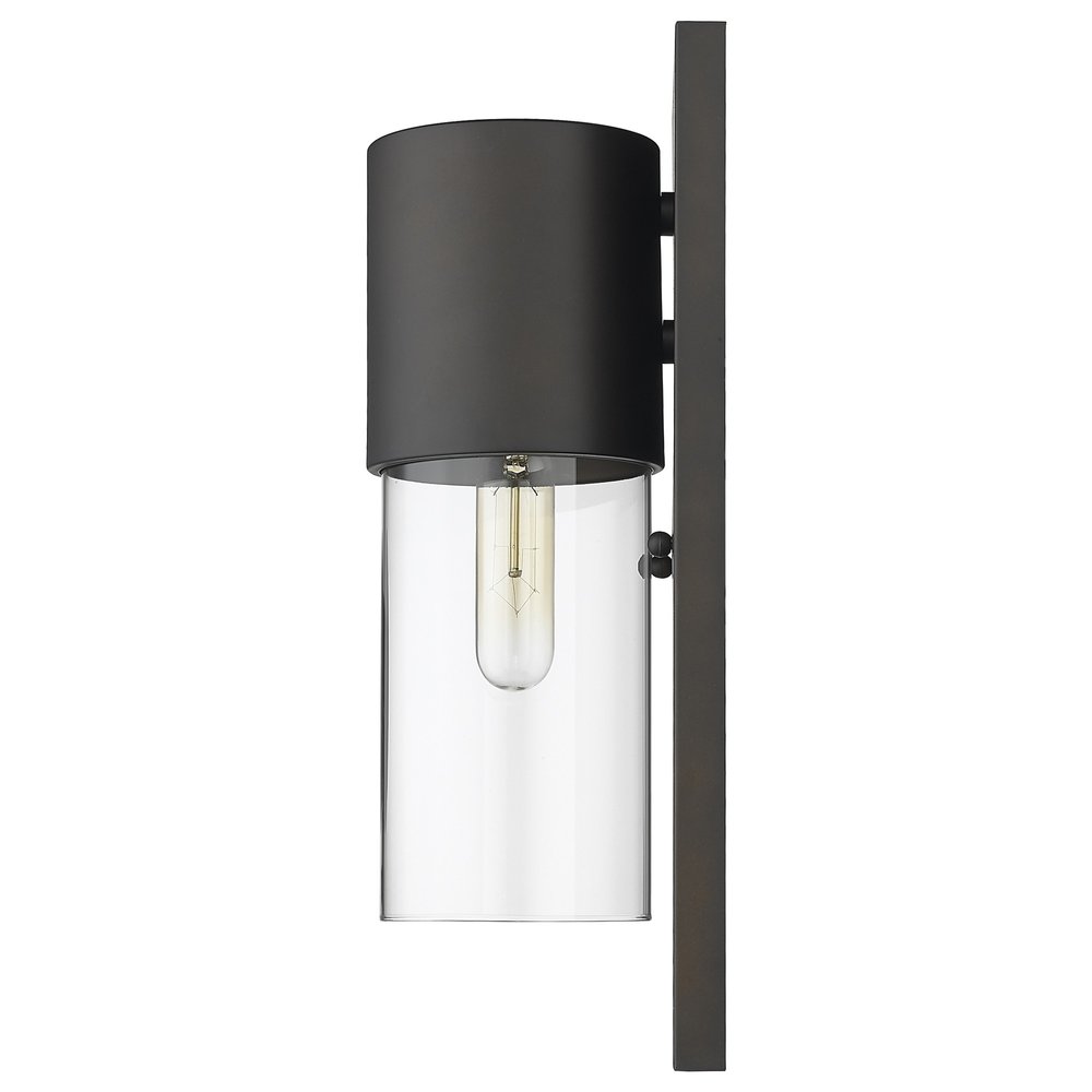 16" Metal and Glass Flush Mounted Sconce