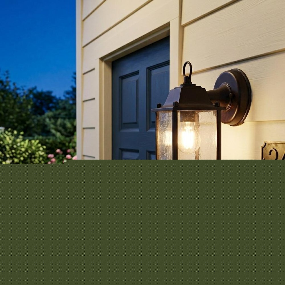 Dark Brown Hanging Waterfall Glass Lantern Wall Light