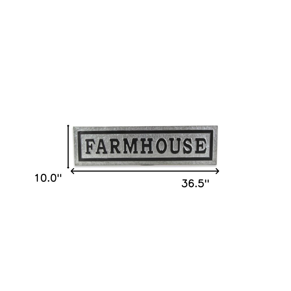 10" X 37" Gray Galvanized Steel