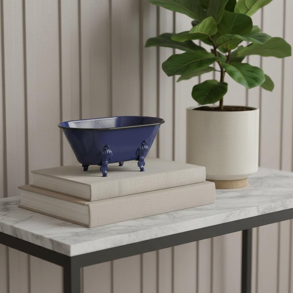Royal Blue Bathtub Decorative Sculpture