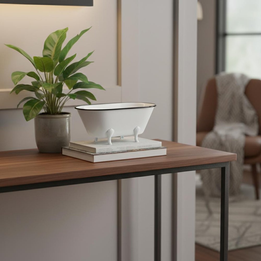 White Bathtub Decorative Sculpture