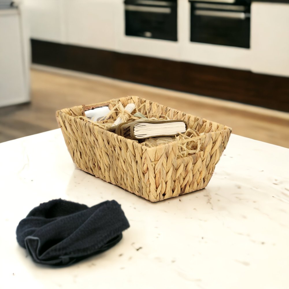 14" Brown Water Hyacinth Basket