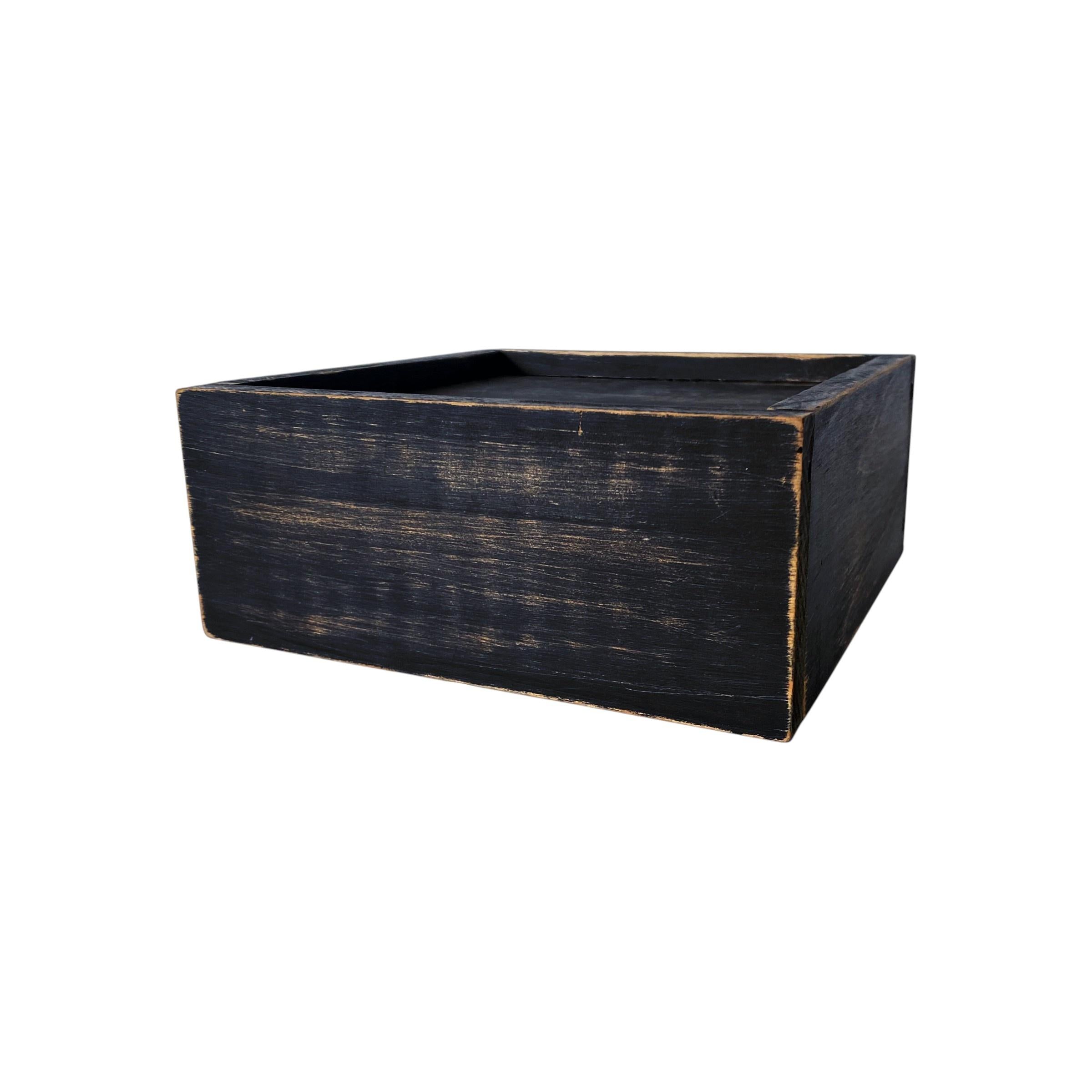 7" Black Wood Wall Mounted Floating Shelf With LED Light