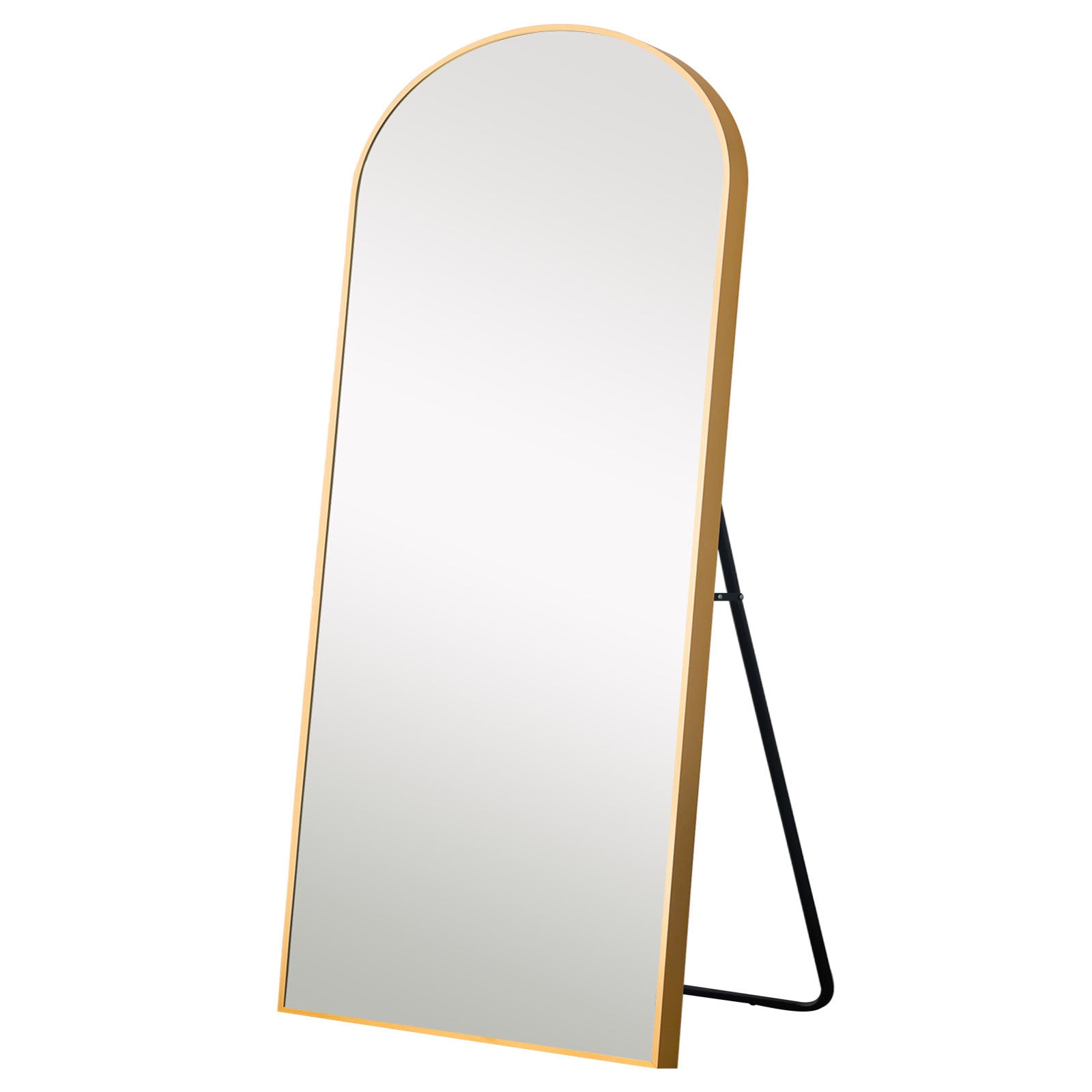 71" Gold Arch Aluminum and Wood Framed Standing
