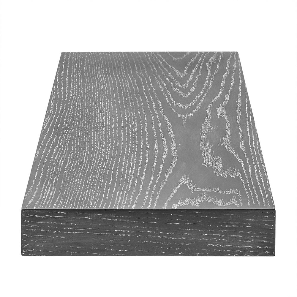 43" Dark Gray Whitewash Wooden Floating Shelf