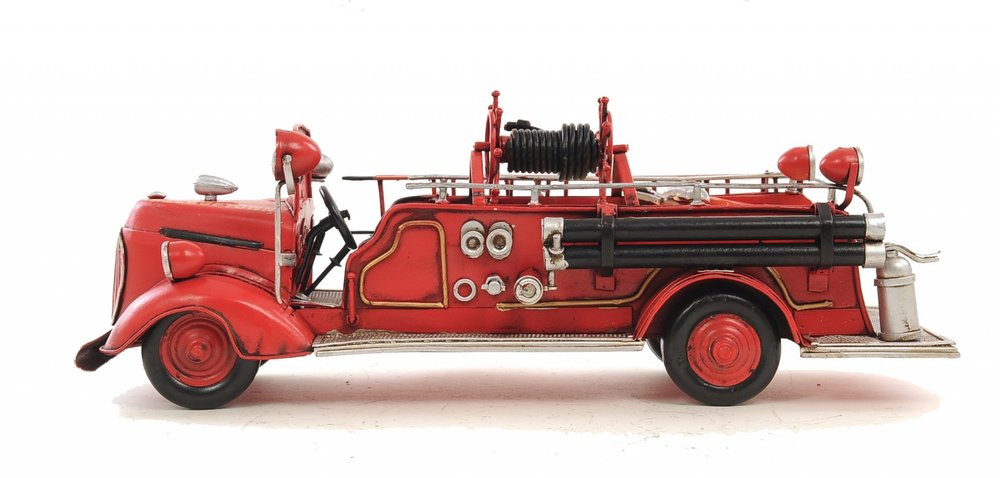 6" Red Metal Hand Painted Model Car