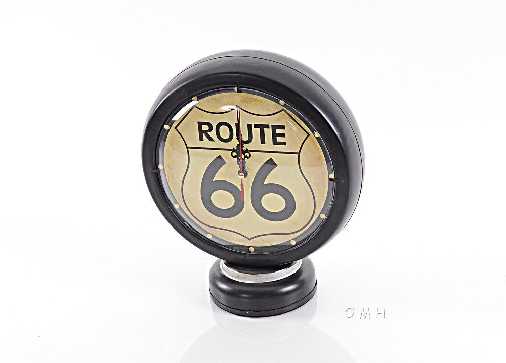 6" Black Metal Analog Round Wall Clock