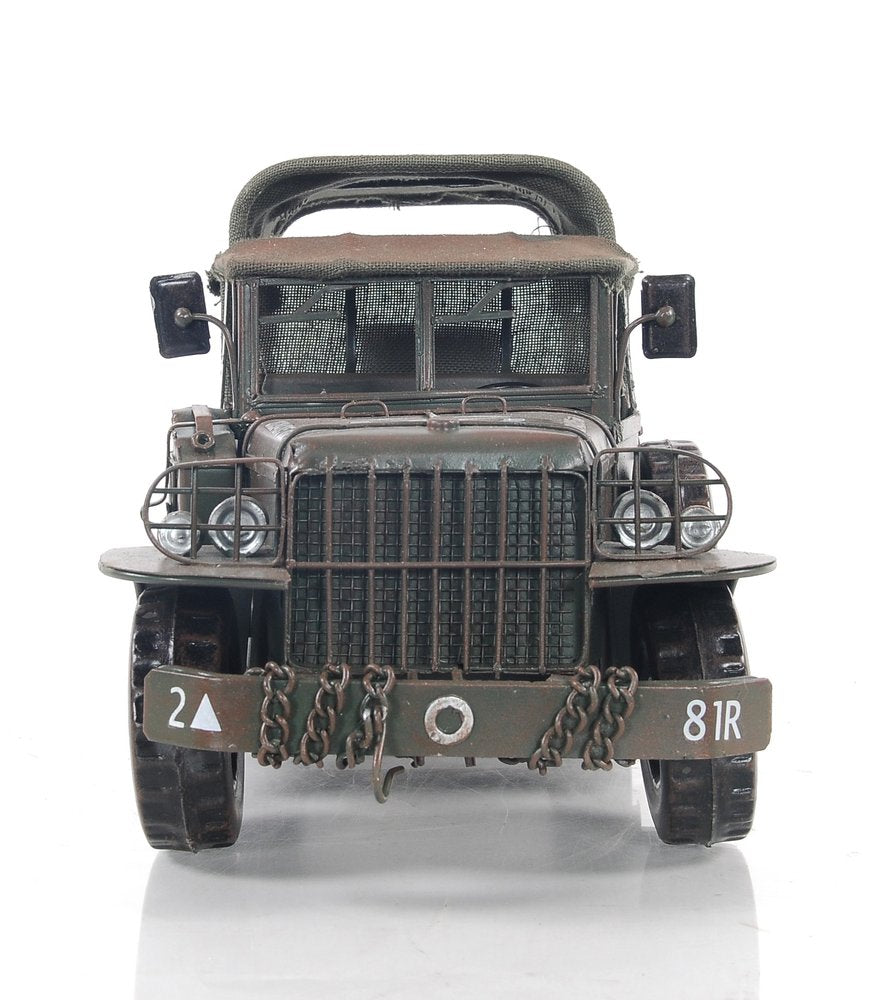 7" Green Metal Hand Painted Model Car
