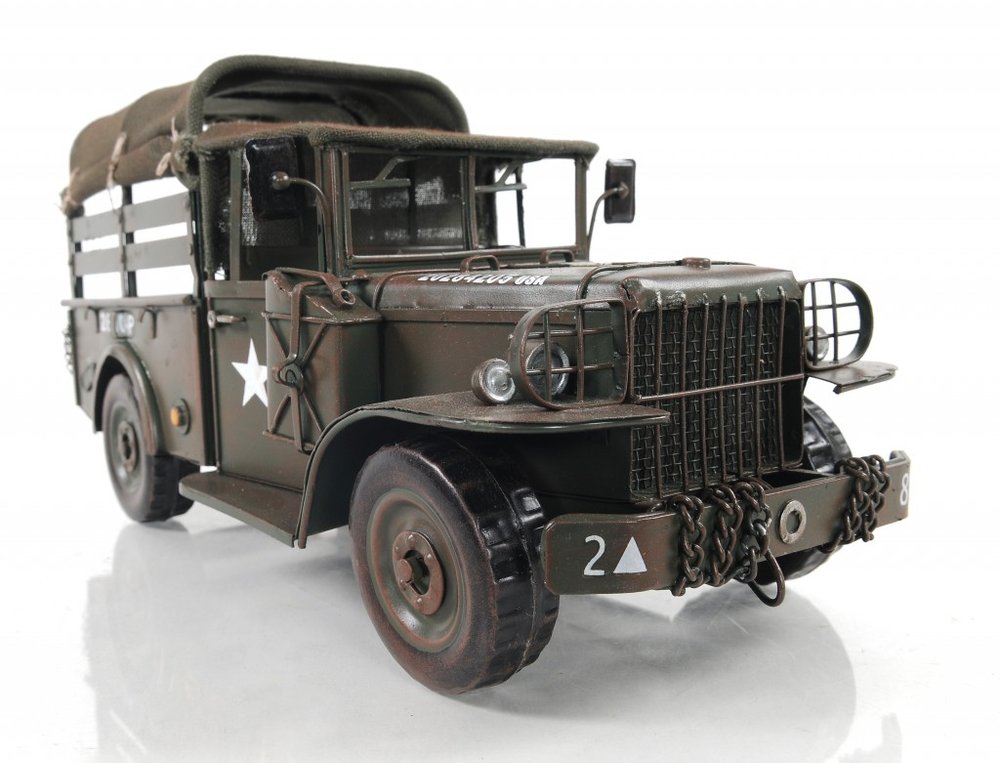 7" Green Metal Hand Painted Model Car
