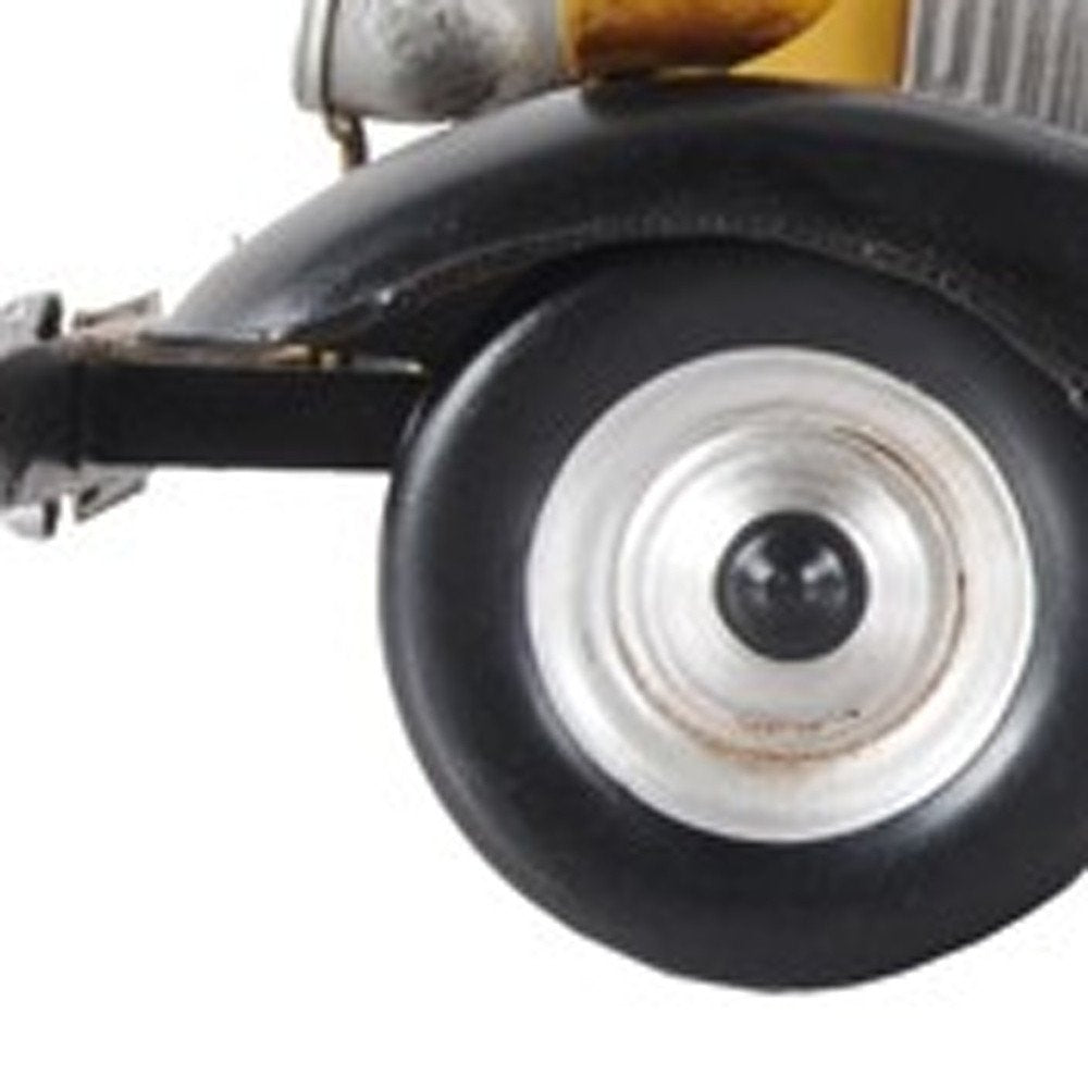 14" Yellow Checker Taxi Cab Model Sculpture