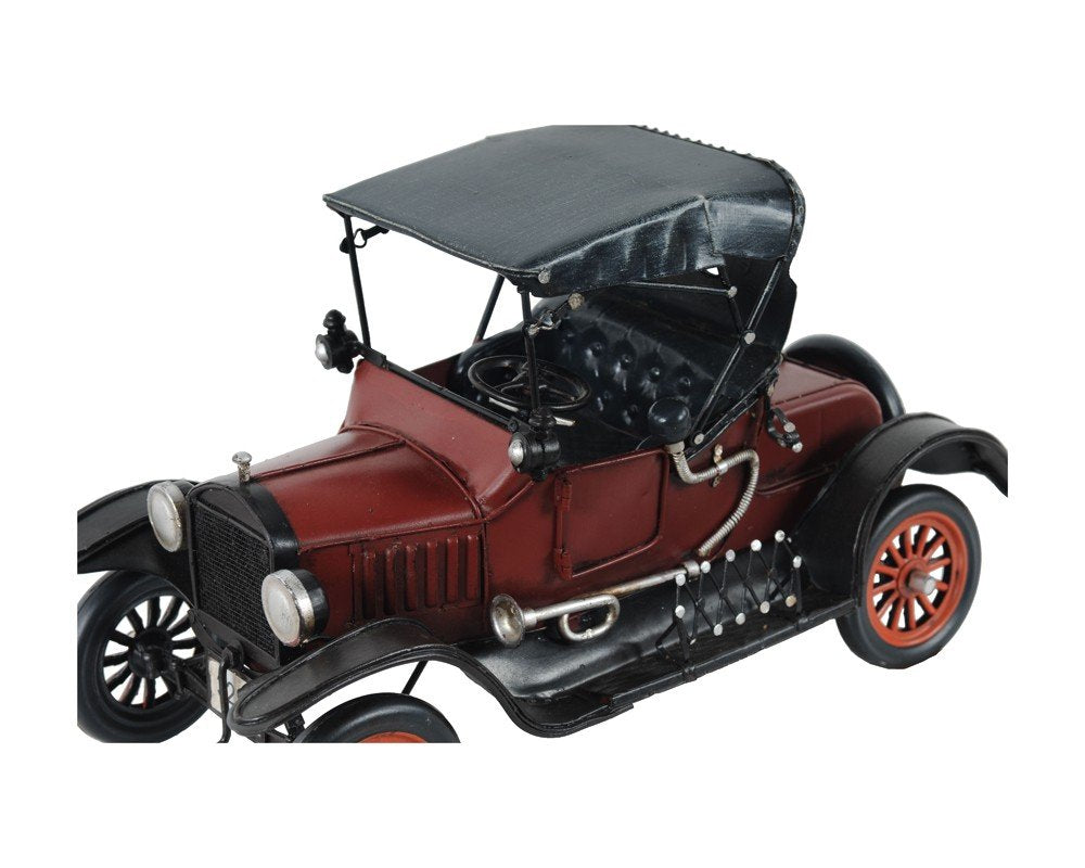7" Red Metal Hand Painted Model Car