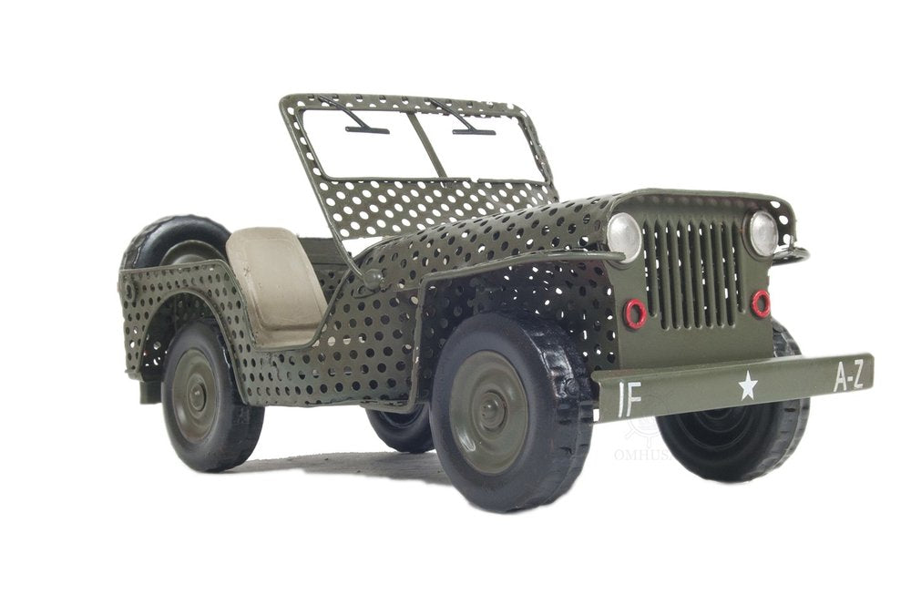 7" Green Metal Hand Painted Model Car