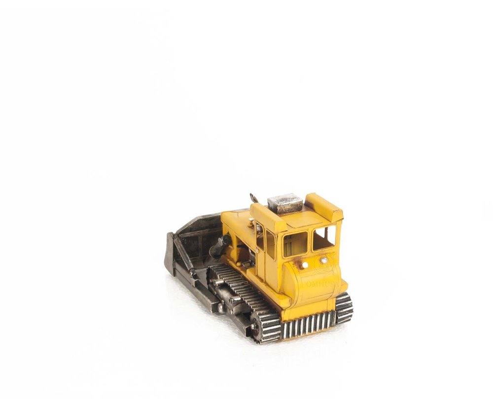 7" Yellow Metal Hand Painted Model Car