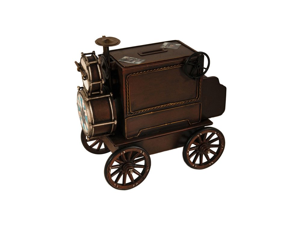 10" Brown Metal Hand Painted Car Model Car