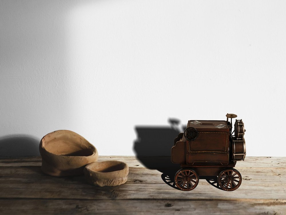 10" Brown Metal Hand Painted Car Model Car