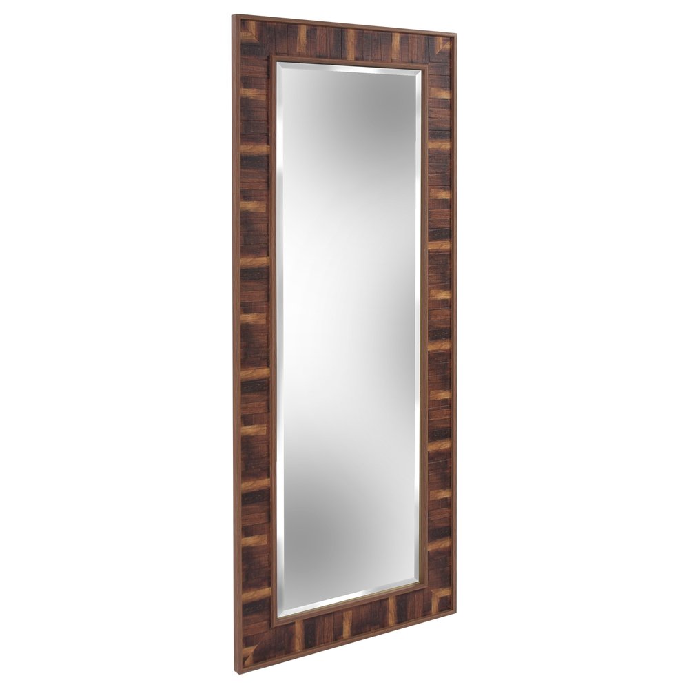 60" Brown Framed Full Length Hanging Mirror
