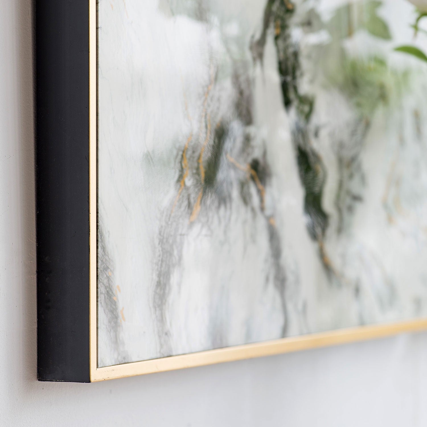 Set of Two White Framed Art