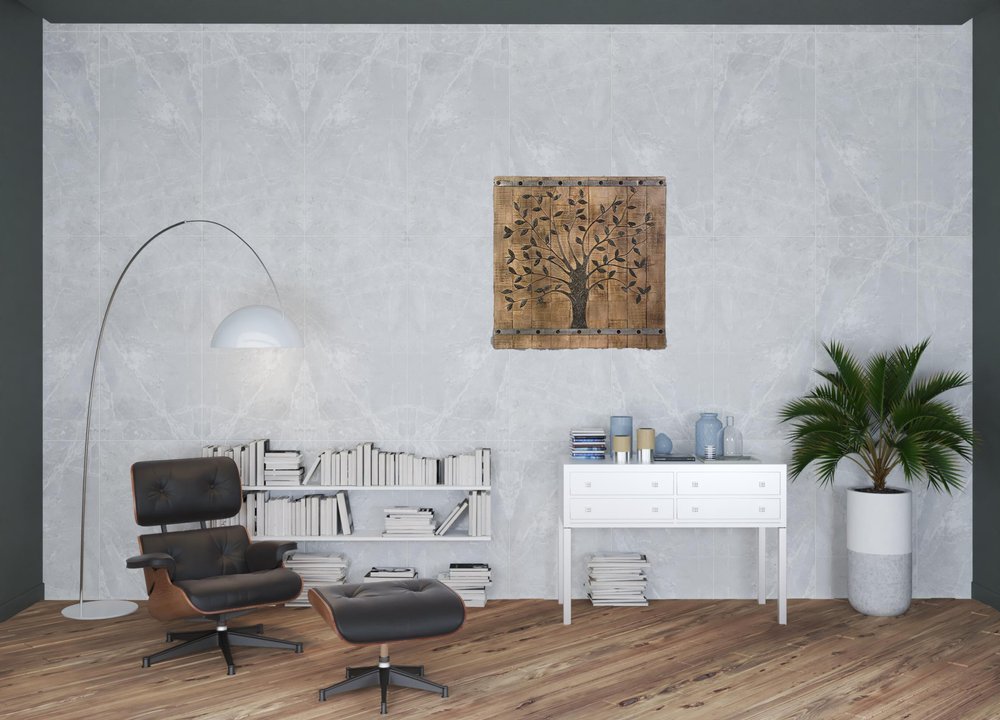 36" X 2" Brown Mango Wood Square Hanging Tapestry