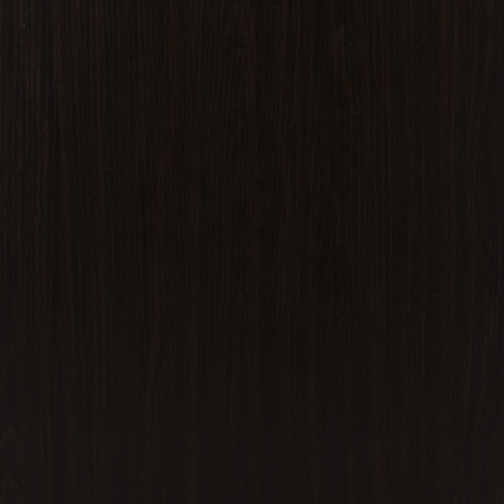 32" Dark Brown And Natural Carved Floral Sideboard with Two Doors