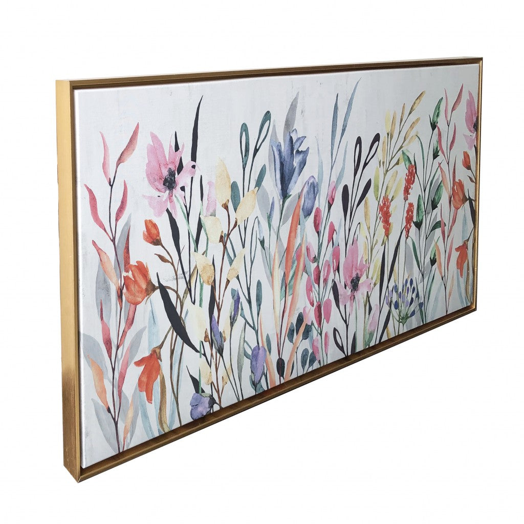 Rainbow of Wildflowers Framed Giclee Wall Art