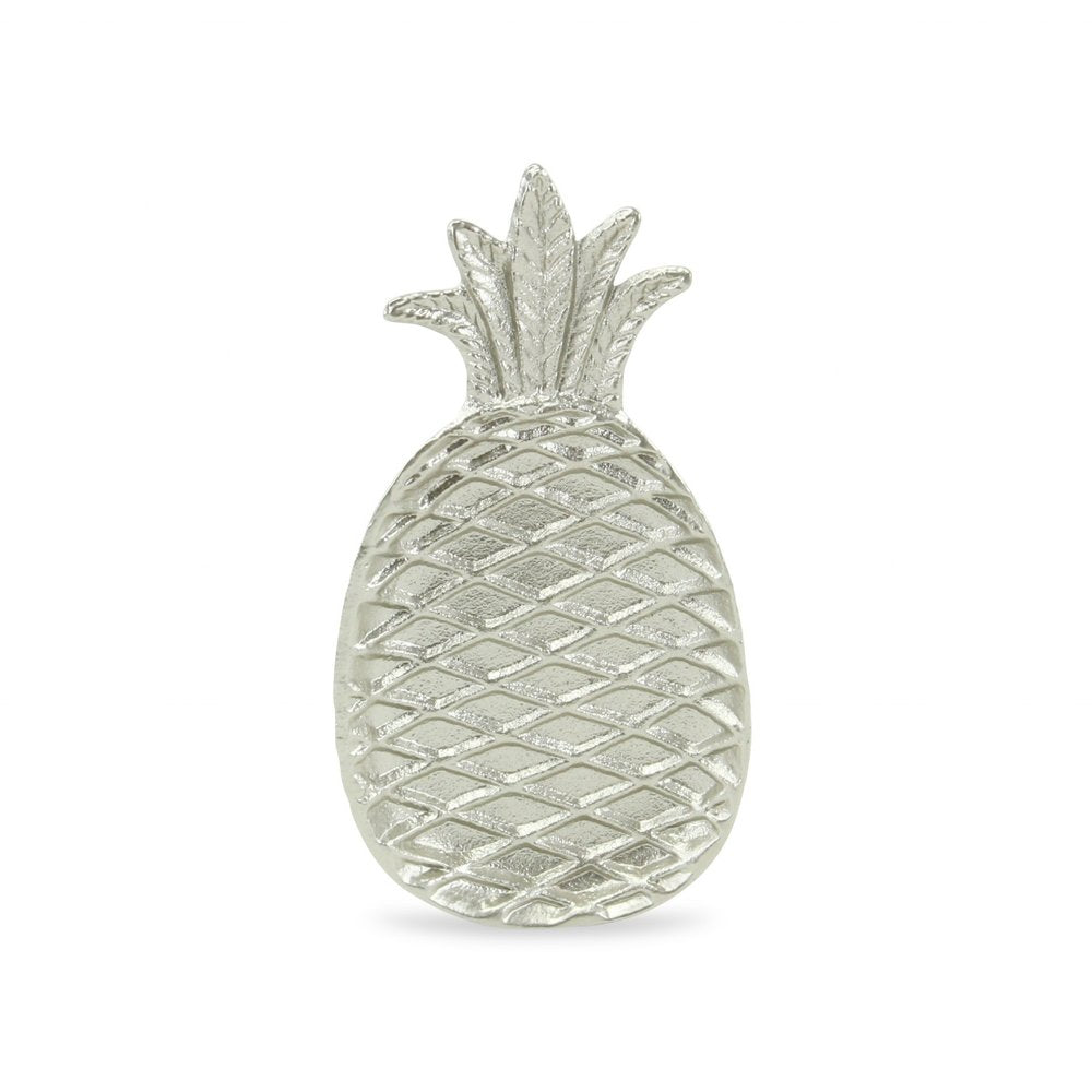 10" Silver Cast Iron Pineapple Decorative Pineapple