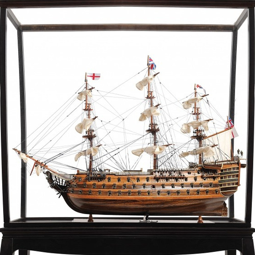 69" Wood Brown HMS Victory Large Floor Display Boat Hand Painted Decorative Boat