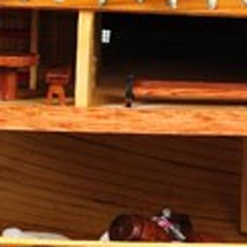 34" Wood Brown Solid Wood Hand Painted HMS Endeavour 1768 Open Hull Model Boat