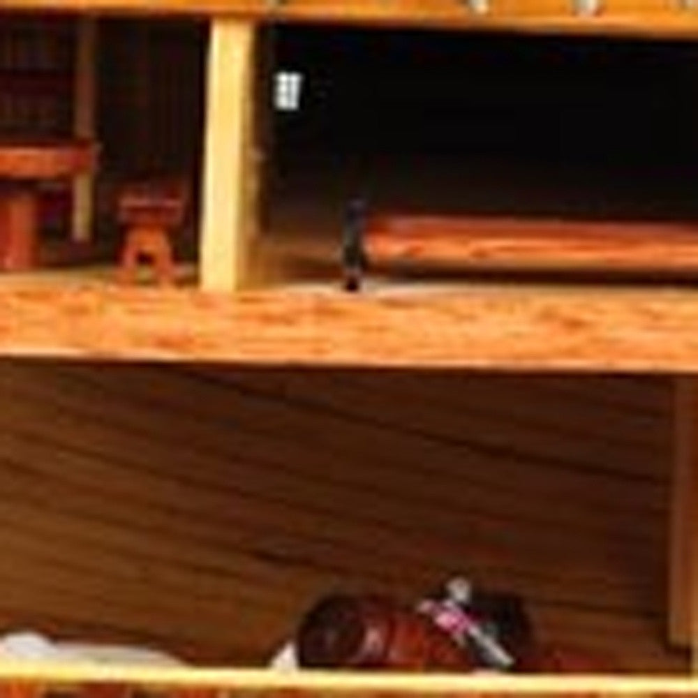 34" Wood Brown Solid Wood Hand Painted HMS Endeavour 1768 Open Hull Model Boat