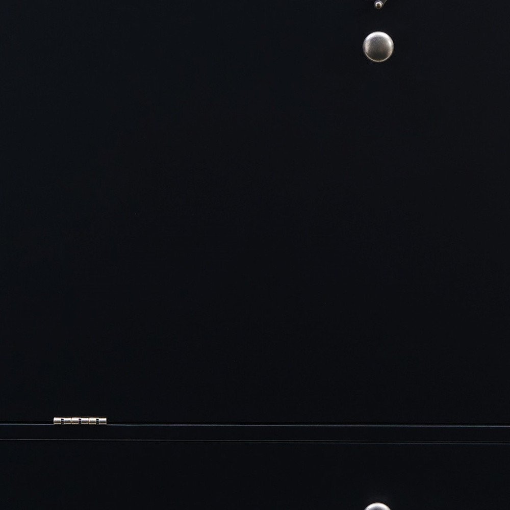 26" Black Wood Wall Mounted Folding Floating Desk