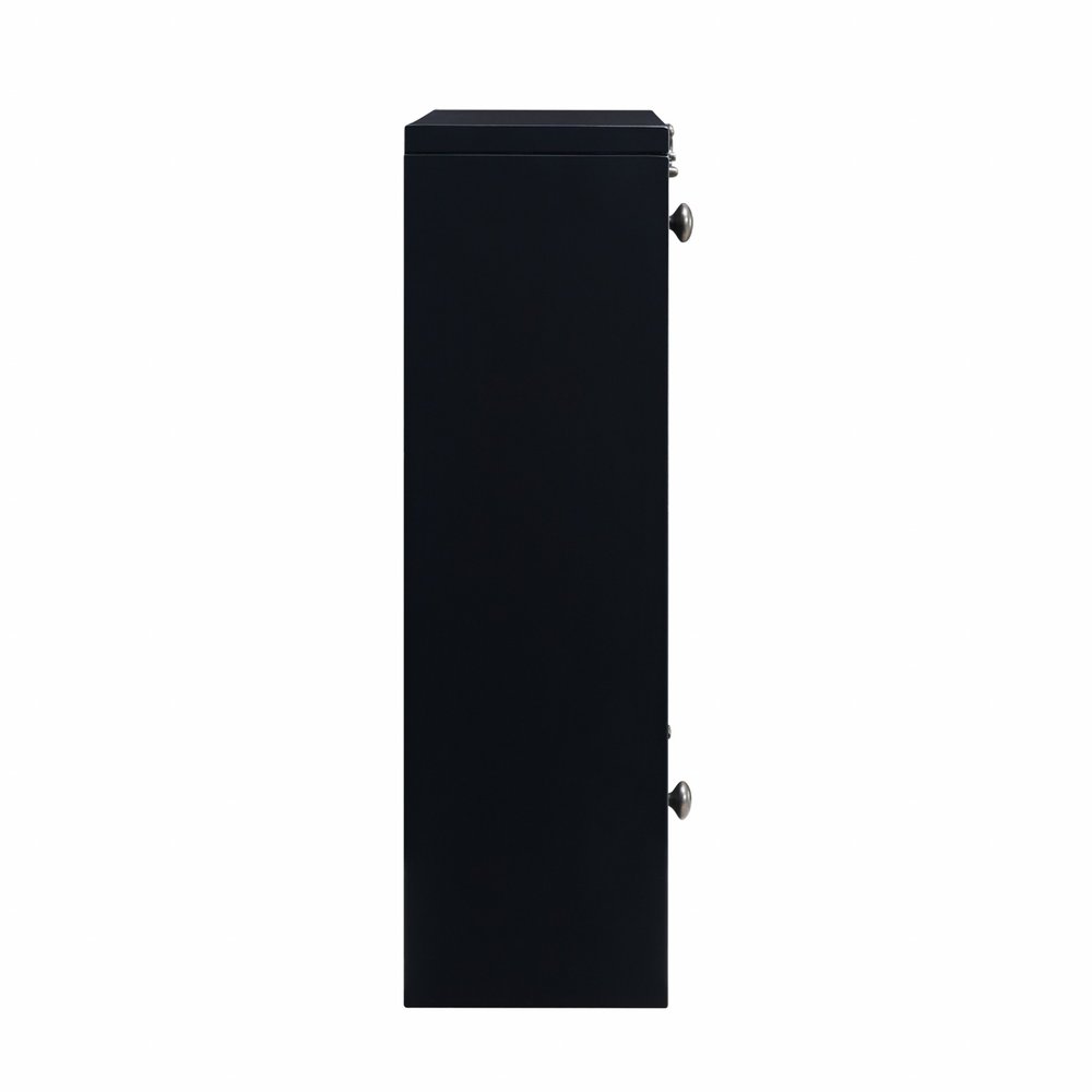 26" Black Wood Wall Mounted Folding Floating Desk
