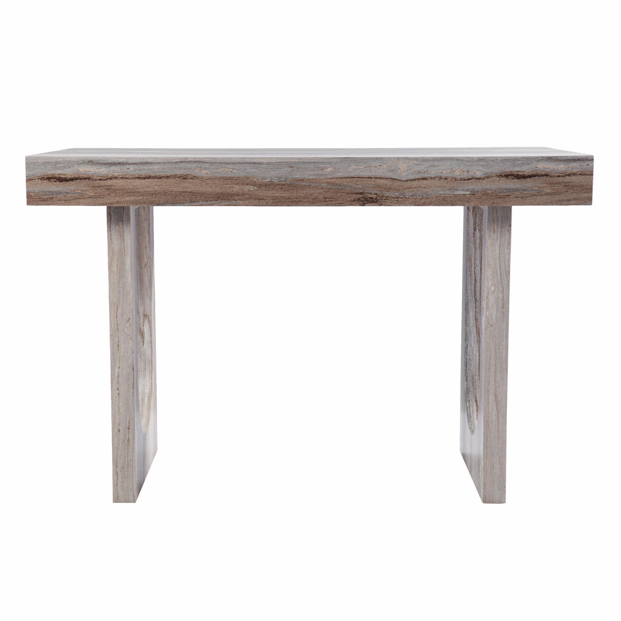 45" Brown Wood Sled Writing Desk