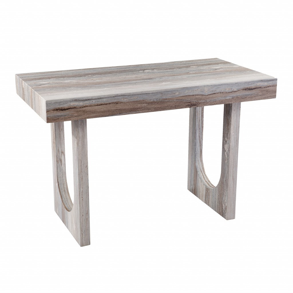 45" Brown Wood Sled Writing Desk