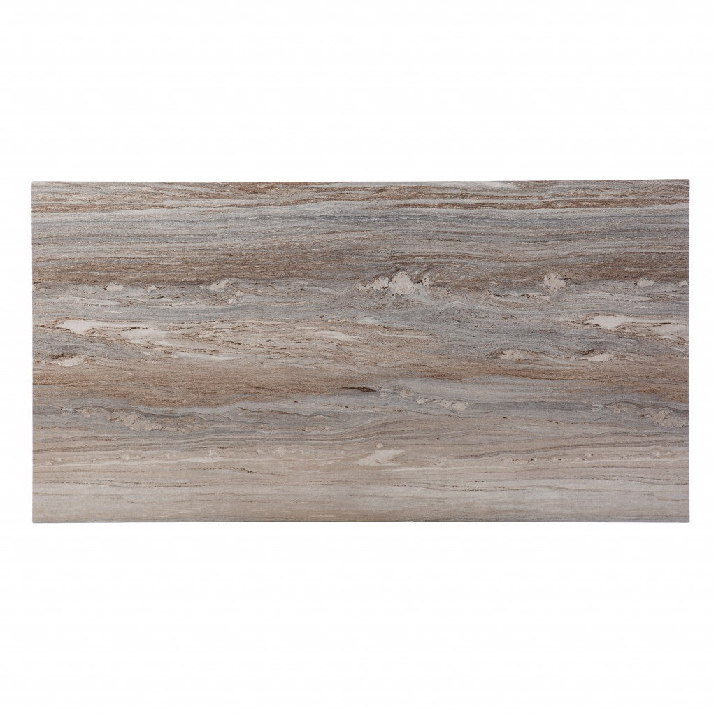 45" Brown Wood Sled Writing Desk