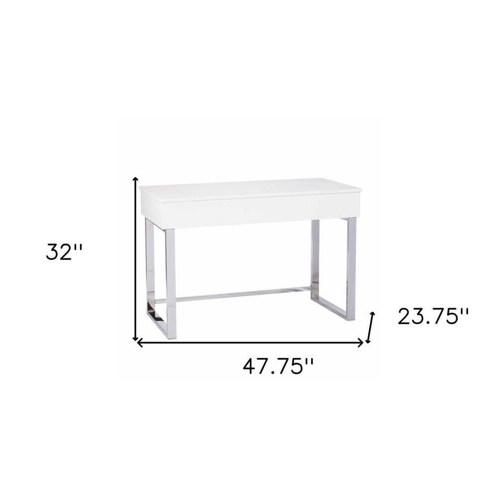 48" Adjustable White Standing Desk Converter