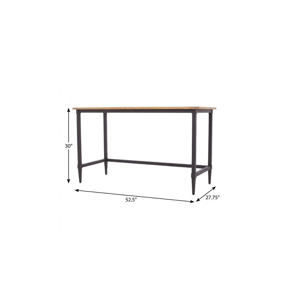 53" Natural and Black Wood