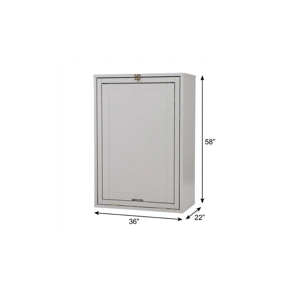 36" Gray Wood Wall Mounted Parsons
