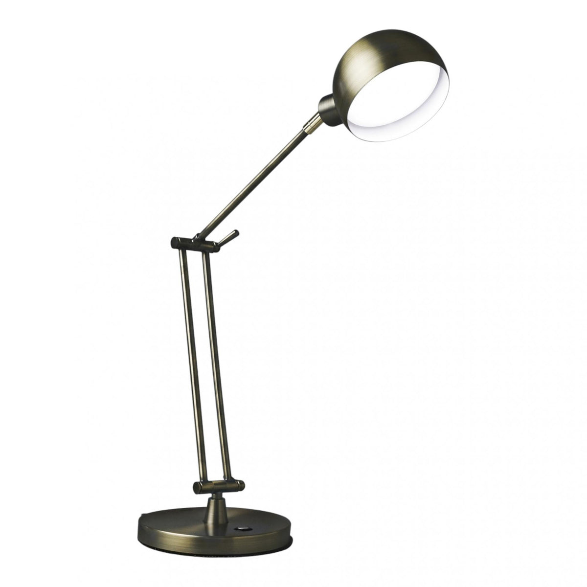 Shiny Satin Brass LED Adjustable Desk Lamp