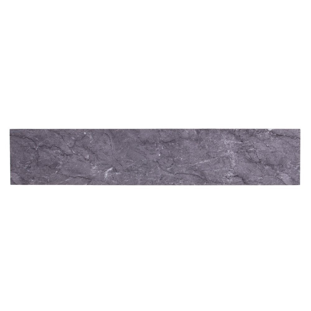 52" Gray and Gold Faux Marble and Metal A Frame Console Table