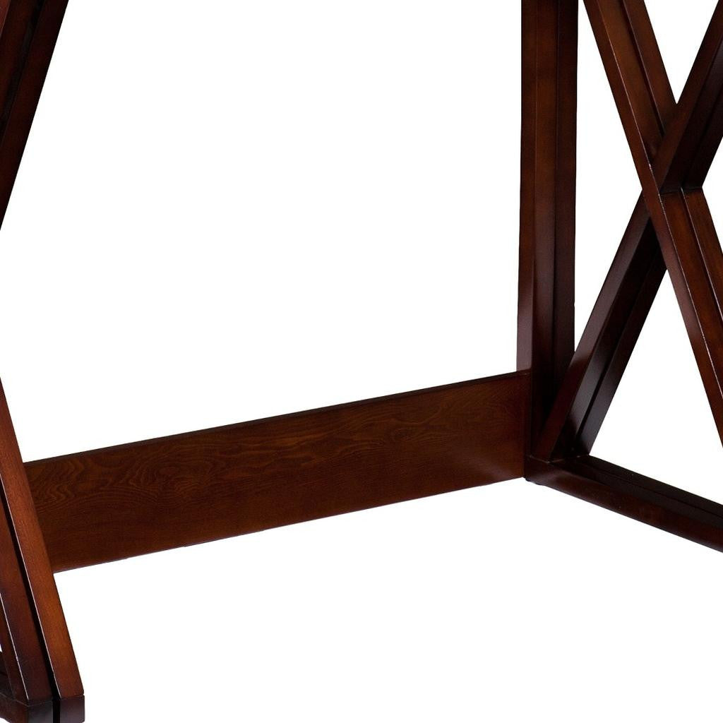 46" Brown Solid Wood A Frame Console Table