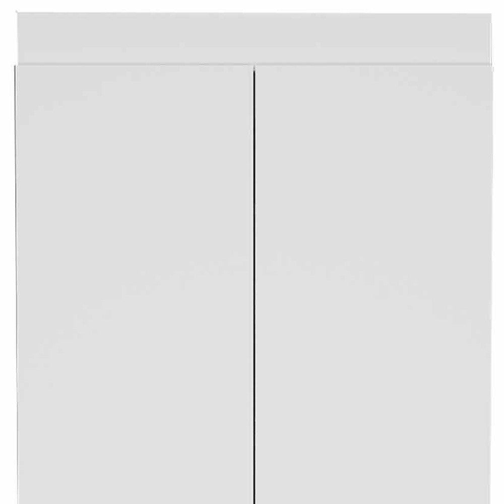 63" White Wood Pantry Or Storage Closet