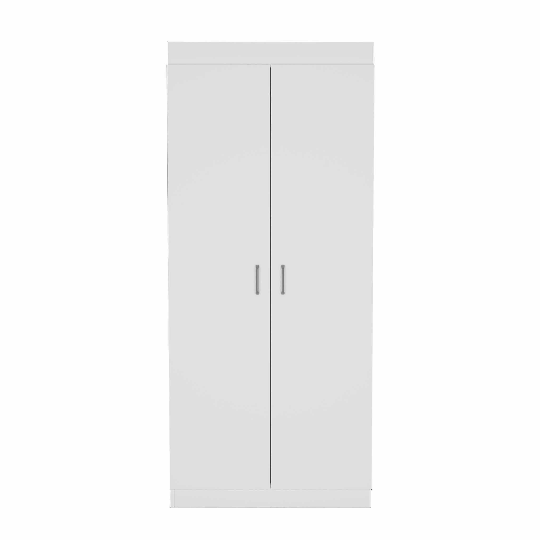 63" White Wood Pantry Or Storage Closet