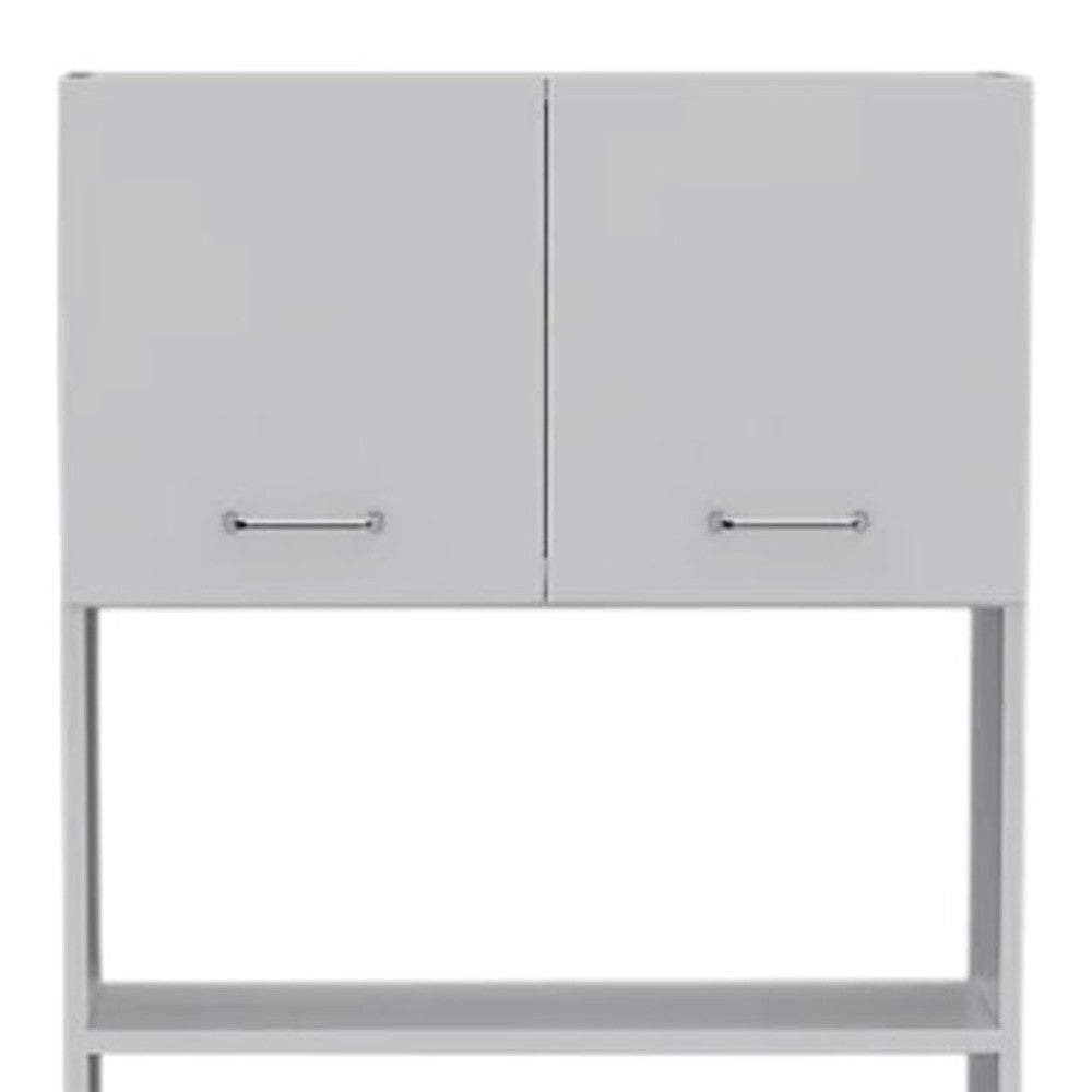24" White Wood Kitchen Cart With Storage