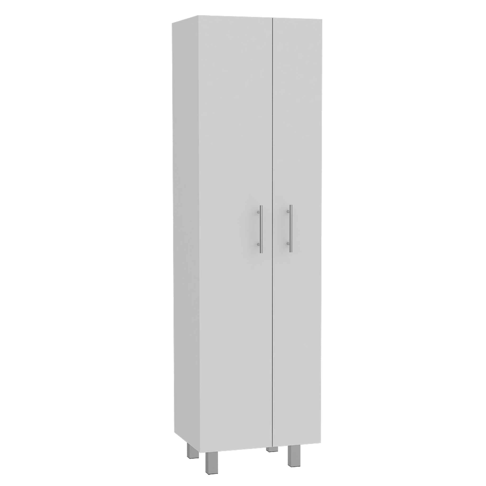 71" White Wood Pantry Or Storage Closet