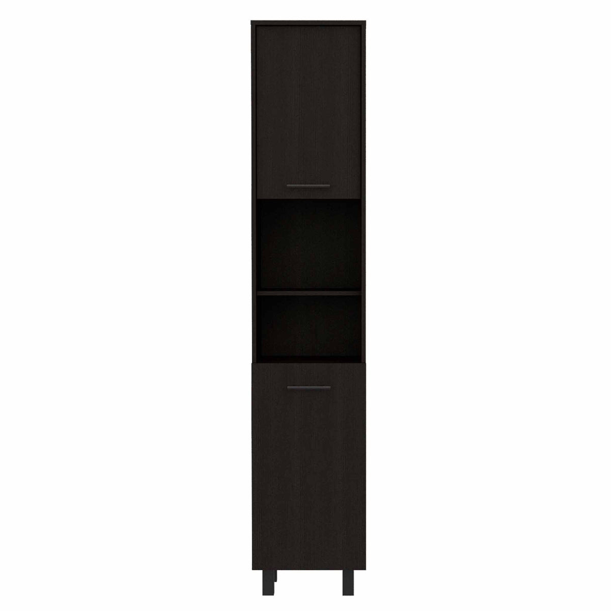 79" Black Wood Pantry Or Storage Closet