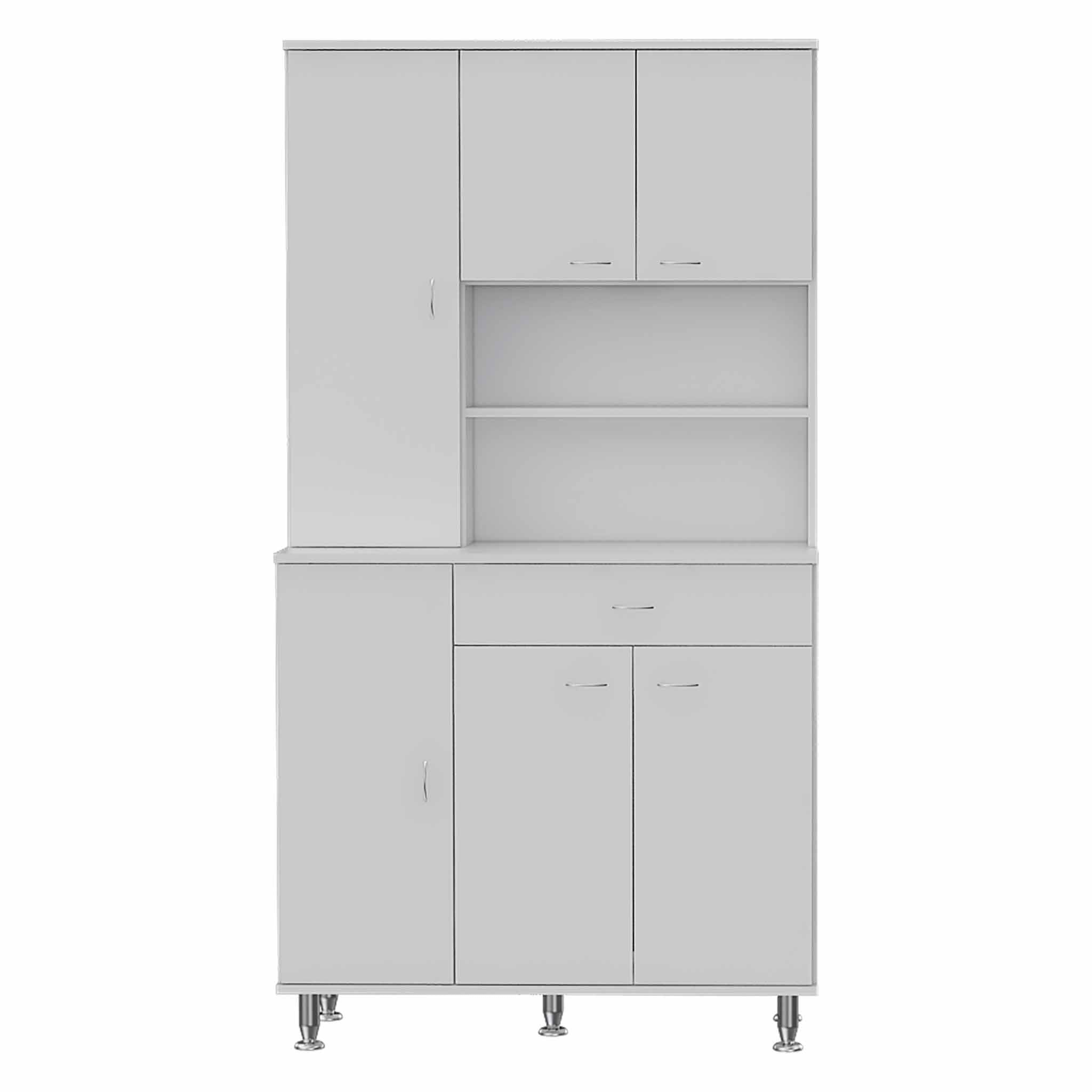 67" White Wood Pantry Or Storage Closet