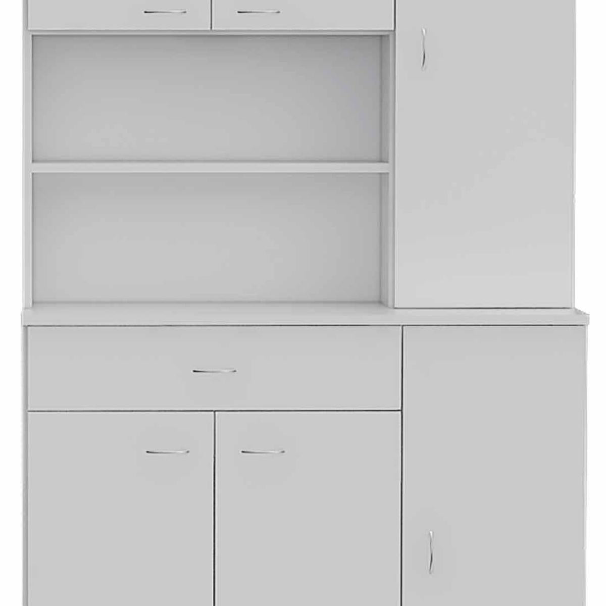 67" White Wood Pantry Or Storage Closet