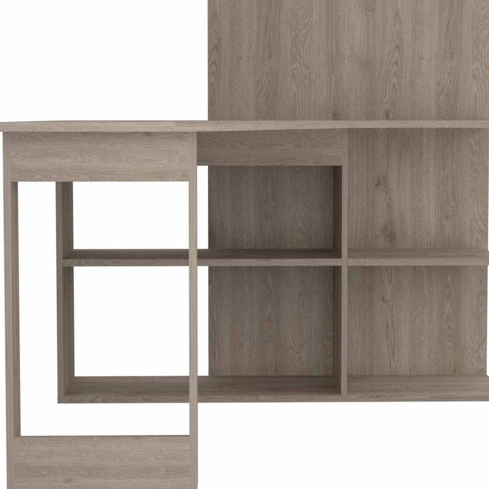 48" Light Gray L Shape Computer Desk