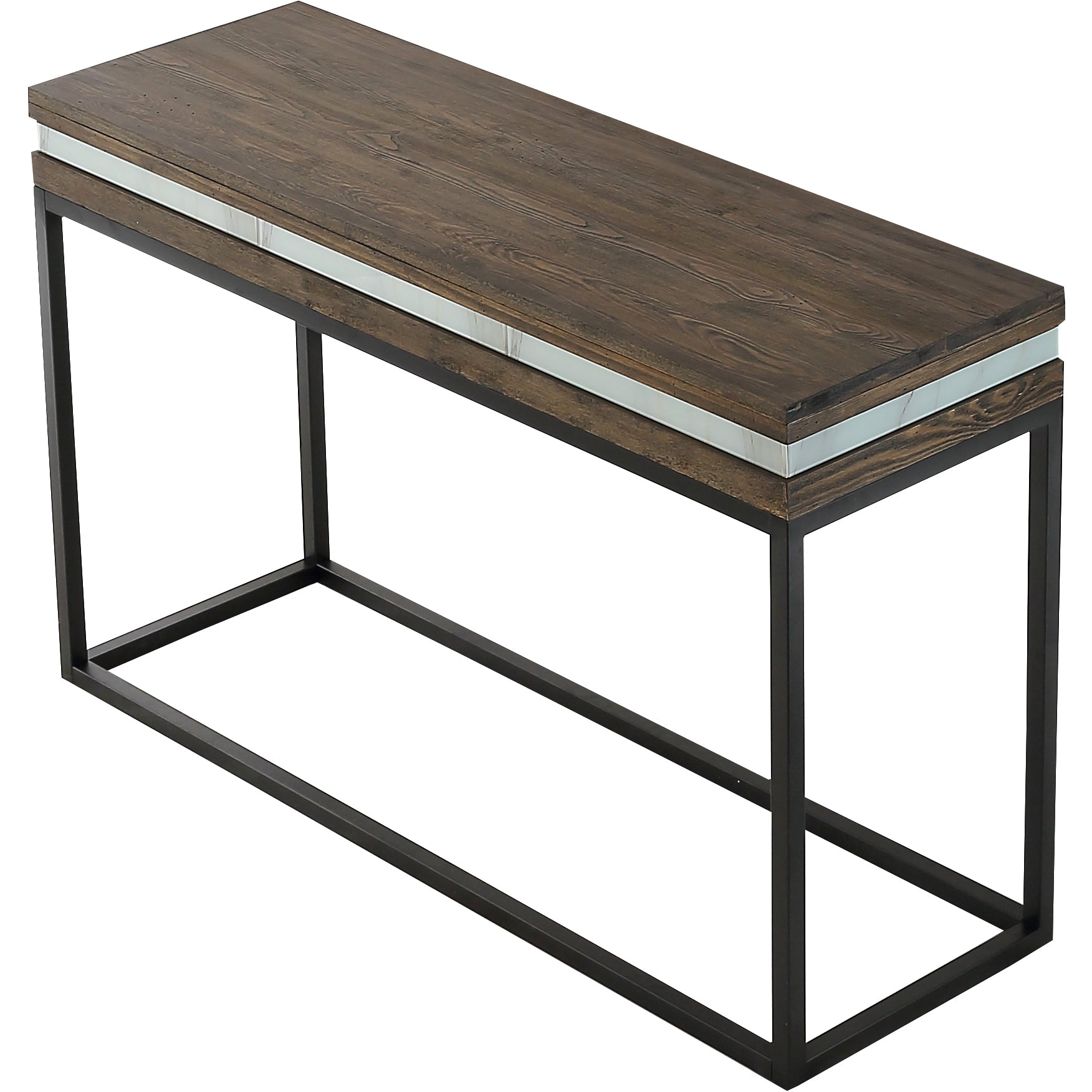 47" Brown and Black Frame Console Table