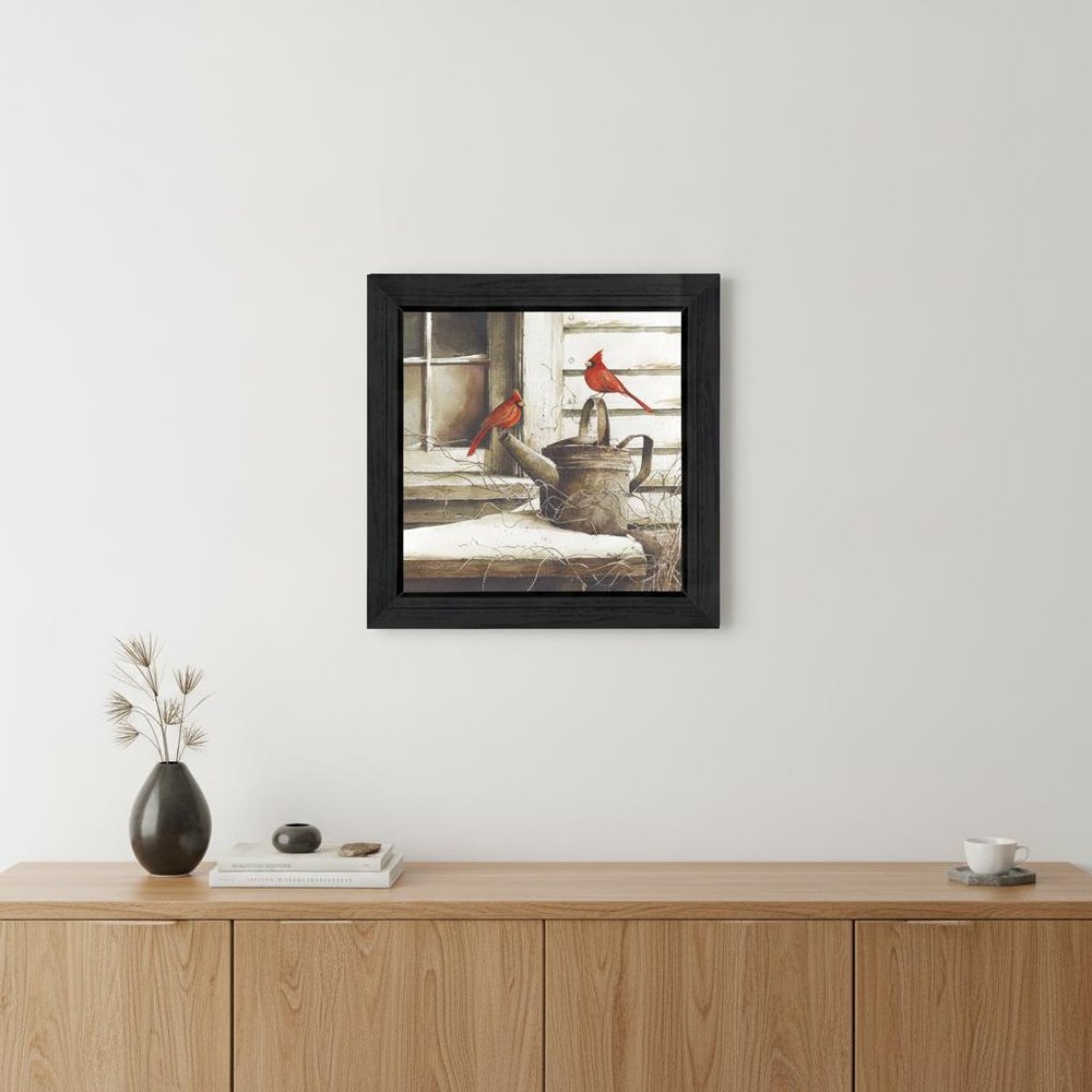 Waiting For Spring Black Framed Print Wall Art